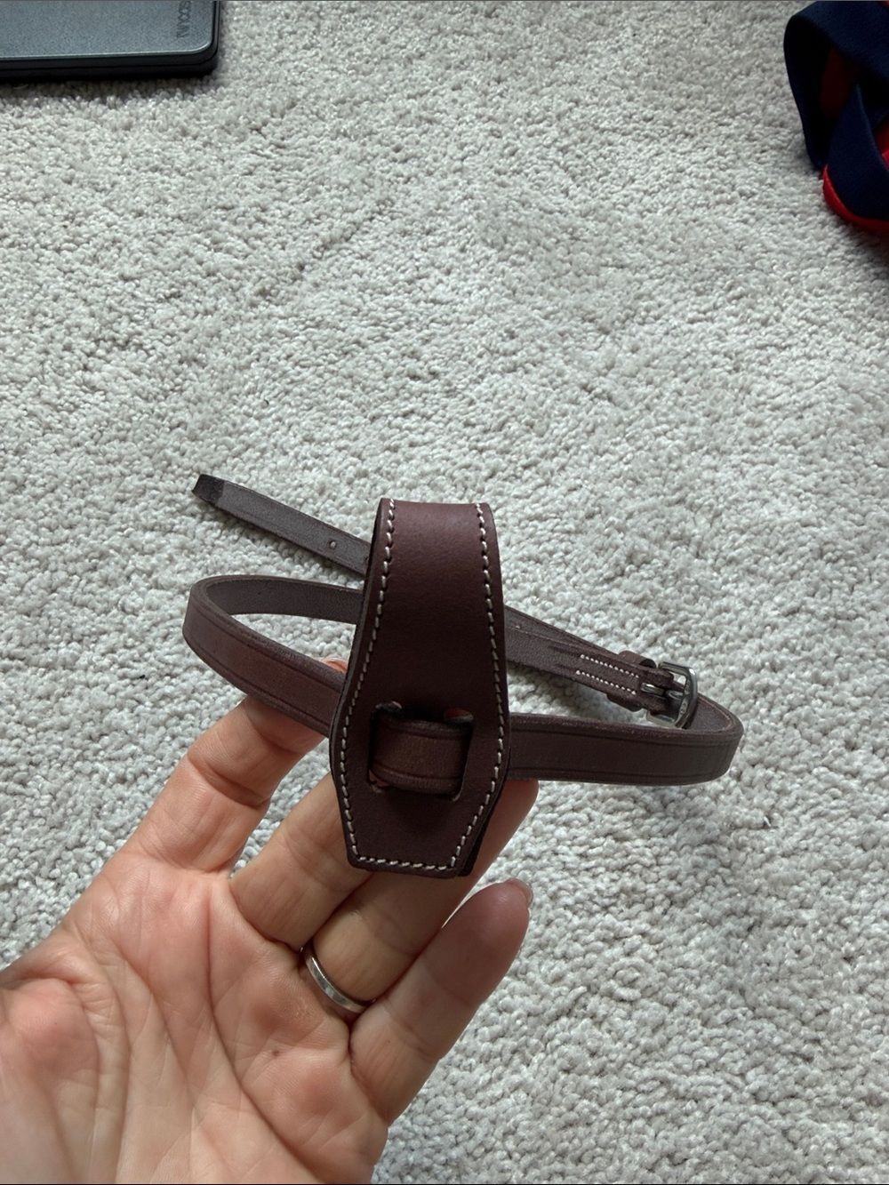 CWD Flash Noseband Attachment. Size 3 / Horse. Dark Brown. Brand New